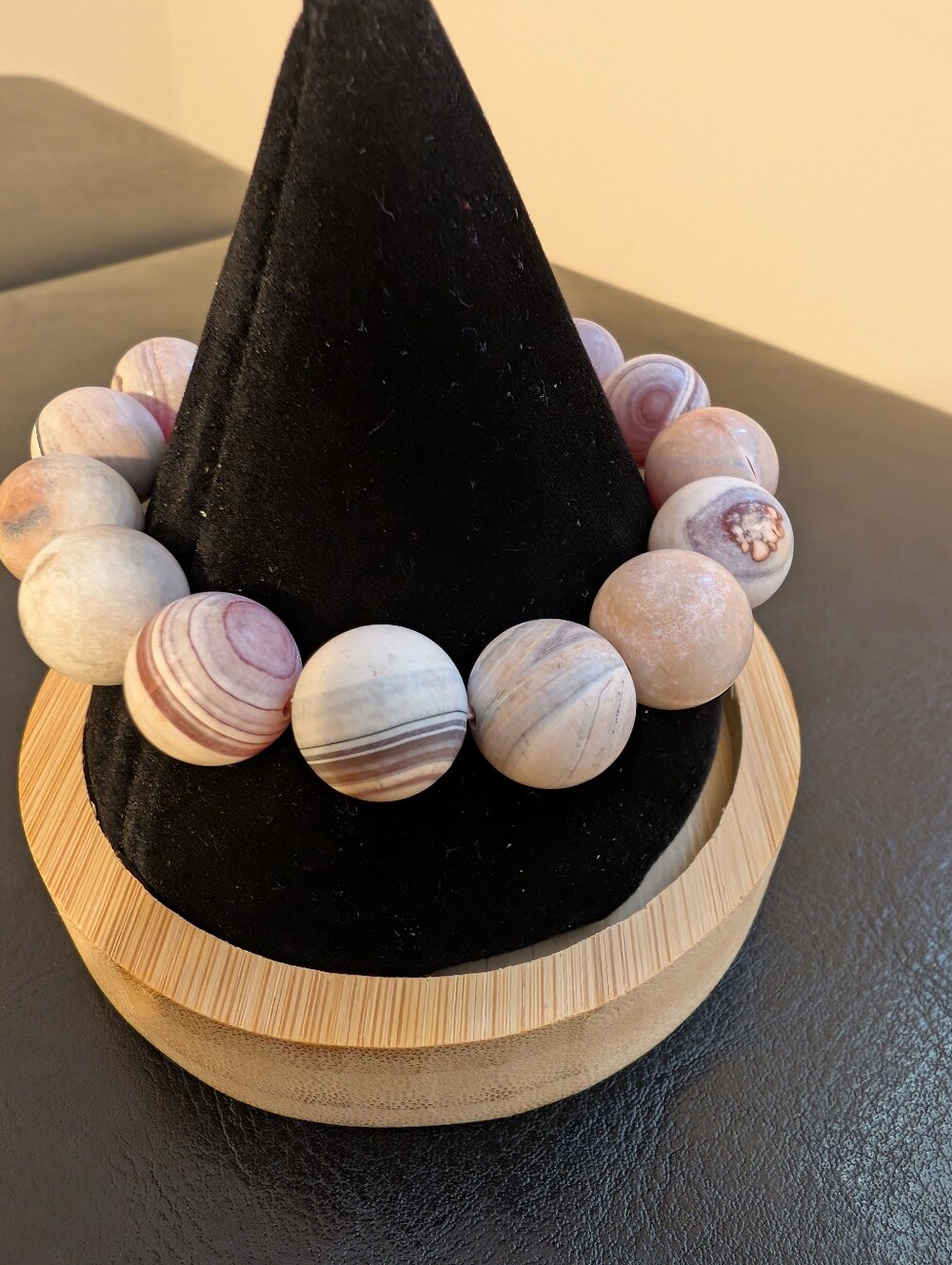 Natural  Bead Stretch Bracelet - Statement Jewelry